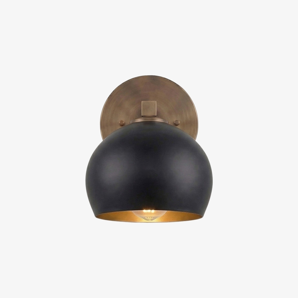 Auruca Globe Wall Light Bellflower Inspired Shape - Minimalist Metal Glass Sconce for Living Room