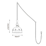 Bild in Gallery-Viewer laden, Wood Finial Ceramic Plug-In Swag Pendant