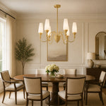 Load image into Gallery viewer, French Copper and Glass Chandelier for Dining Room