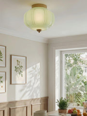 Eloise Flush Mount Milk Glass Ceiling Light – Modern Accent Lighting with Artistic Glass Shade