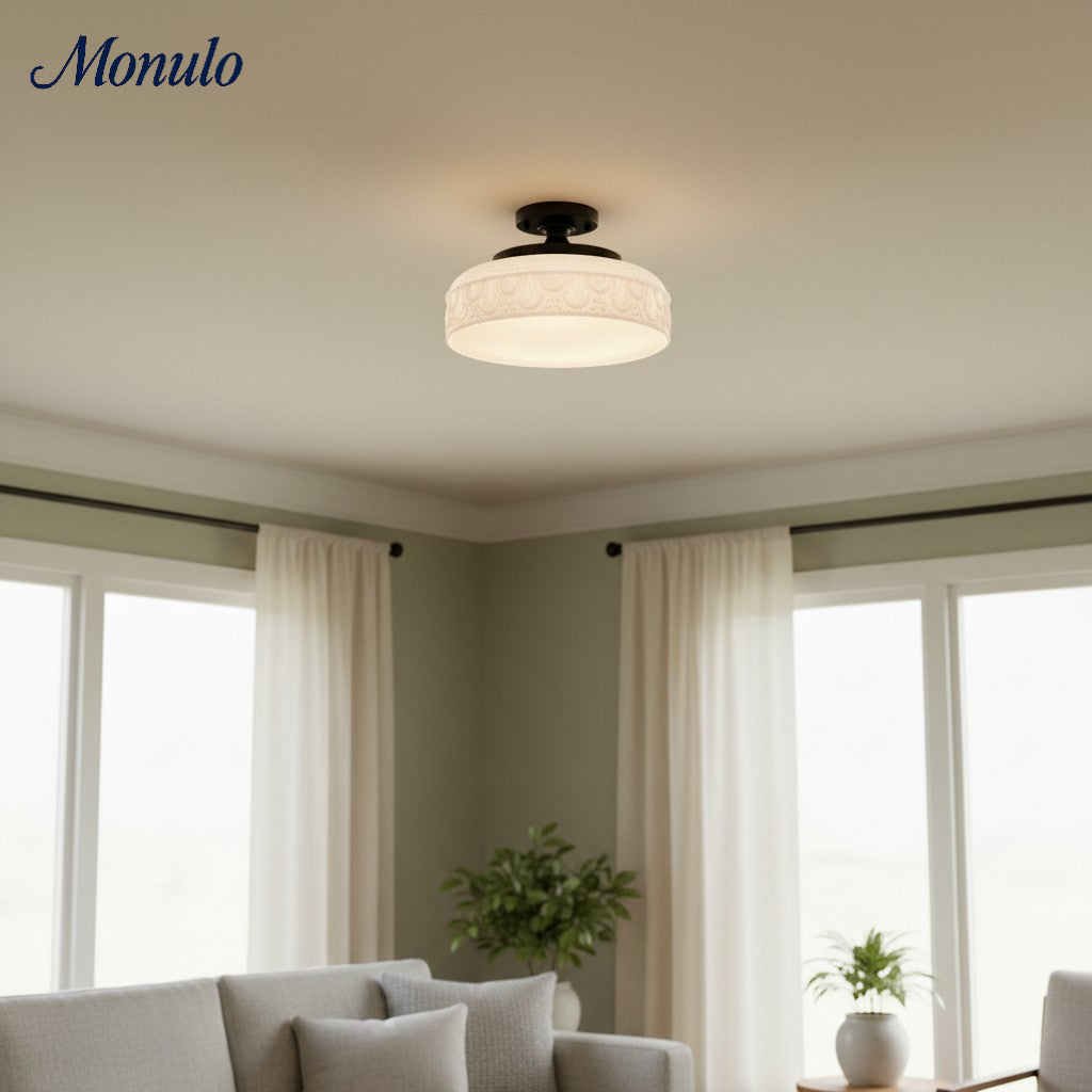 Verdoma Modern Glass Pendant - Minimalist Arc Pendant Light for Kitchen Islands and Dining Areas