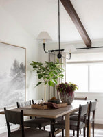 Load image into Gallery viewer, Sleek Chandelier Featuring Layered Linear Silhouette
