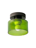 Load image into Gallery viewer, Nordic Morandi Cylinder Glass Ceiling Light – Colorful Fixture For Hallways
