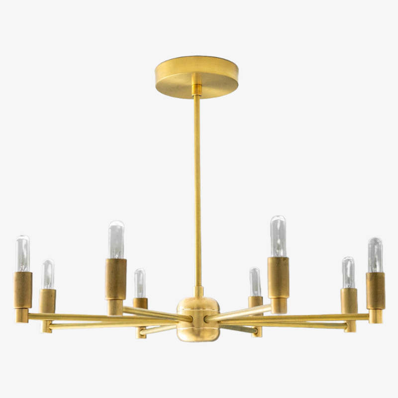 Lustre moderne Mobilux Line - Suspension à 8 bras style milieu du siècle