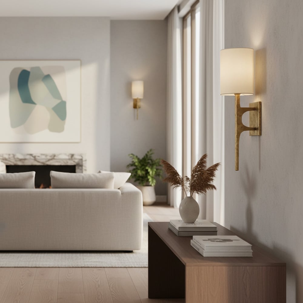 Mavora Minimalist Hammered Metal Linear Wall Light – Contemporary Accent Lighting Fixture