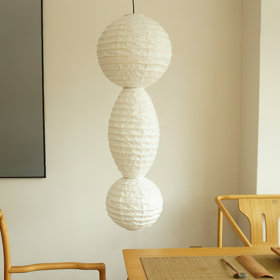Stacked Paper Plug-In Pendant Lamp
