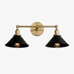 Charger l&#39;image dans la visionneuse de galerie, Conique Metal Industrial Wall Sconce with Dual Cone Shades - Vintage Metal Finish
