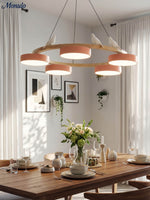 Load image into Gallery viewer, Modern Creative Colourful Circle Bird Chandelier