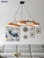 Load image into Gallery viewer, Modern Creative Colourful Circle Bird Chandelier