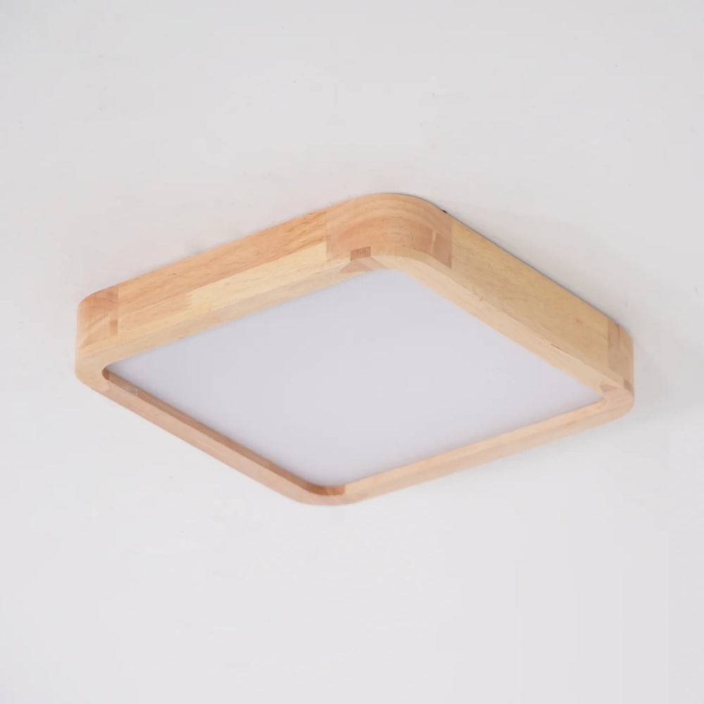 Plafonnier LignoForma en forme géométrique - Plafonnier LED contemporain en bois pour chambre et salon