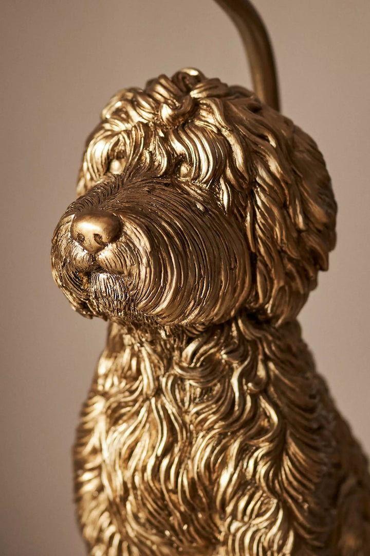 Lámpara de mesa única Pawdia: lámpara decorativa de cerámica con forma de animal