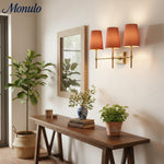 Load image into Gallery viewer, Rowan Elegant White-Linen Shade Wall Lamp – Retro Metal Wall Light for Bedroom &amp; Hallway