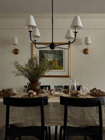 Load image into Gallery viewer, Sleek Chandelier Featuring Layered Linear Silhouette
