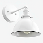 Bild in der Galerieansicht laden, Conique Metal  Wall Sconce - White Metal Shade - Industrial Modern Lighting
