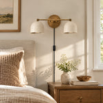 Charger l'image dans la visionneuse de galerie, Metio Dome Mid-Century Metal Plug-In Wall Light