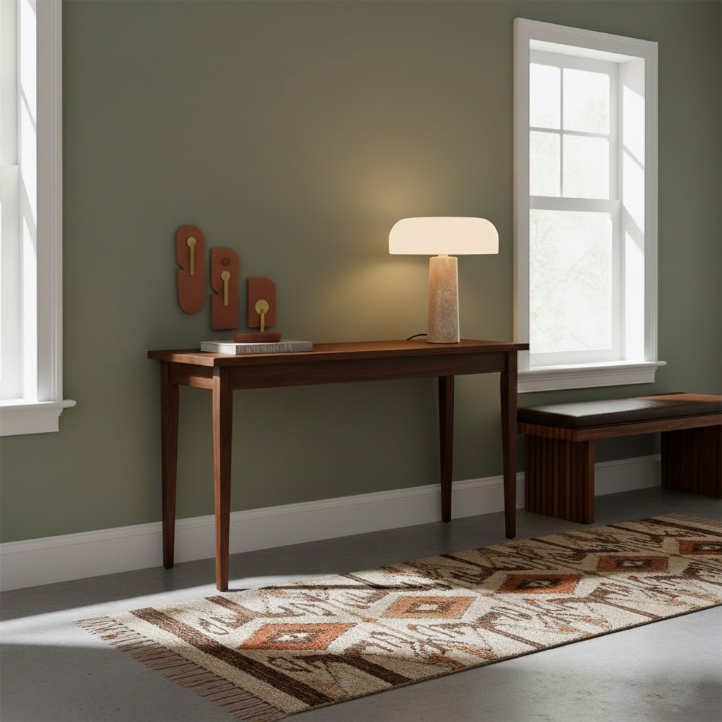 Lámpara de Mesa de Travertino Kine