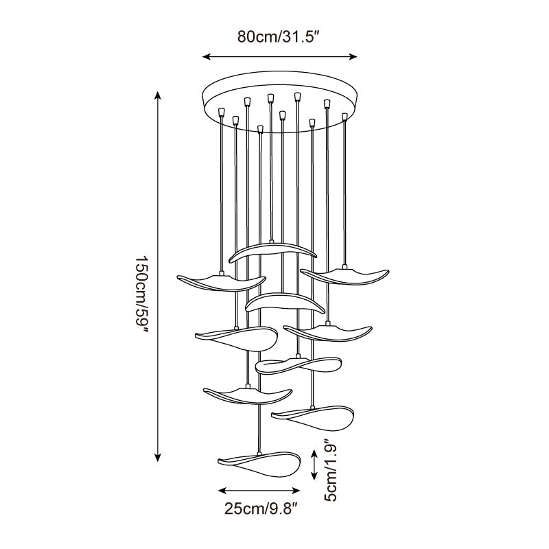 Twisora Wood Chandelier