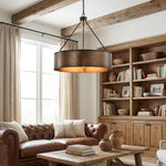 Cargar imagen en el visor de la Galería, Lámpara Colgante con Pantalla de Tambor Industrial Velara – Luminaria Colgante de Estilo Industrial para Cocina y Comedor U04