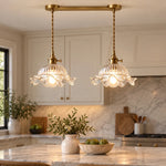 Bild in Gallery-Viewer laden, Vintage Wavy-Edge Glass Pendant Lamp