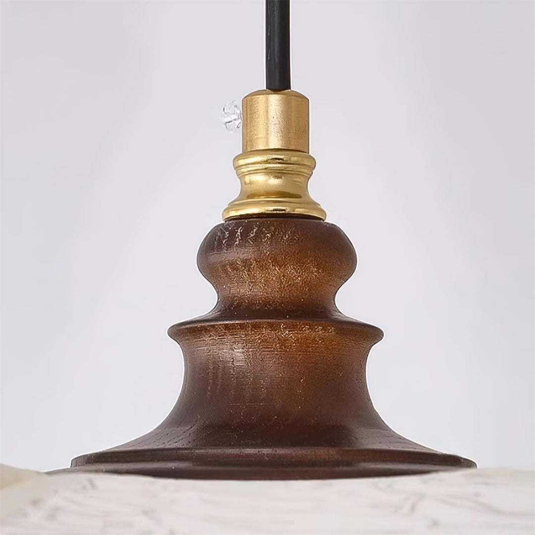 Layered Floral Fabric Plug-In Pendant