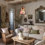 Cargar imagen en el visor de la Galería, Soft corner room scene with sakura pink shell pendant