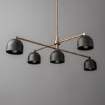 Load image into Gallery viewer, Farmhouse Chandelier – Mid Century Brass Swing Arm Chandelier For Living Room
