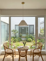Load image into Gallery viewer, Blossine Layered Linen Pendant – Soft Ambient Light for Living Rooms and Entrances