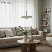 Curva Metal Disc Line Minimalist Pendant Light for Dining Area