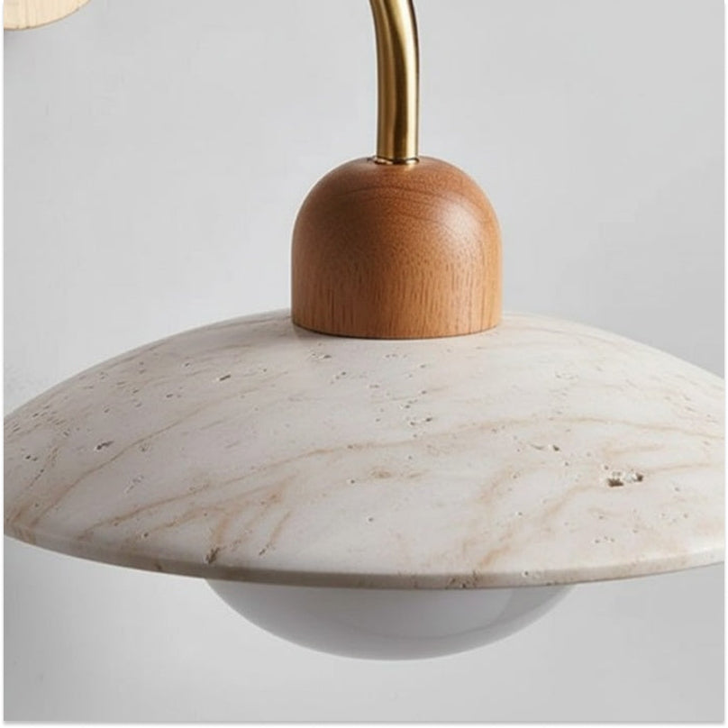 Discra Minimalistische Skulpturale Runde Wandleuchte — Natürlicher Stil Wandlampe für Flur und Schlafzimmer U18