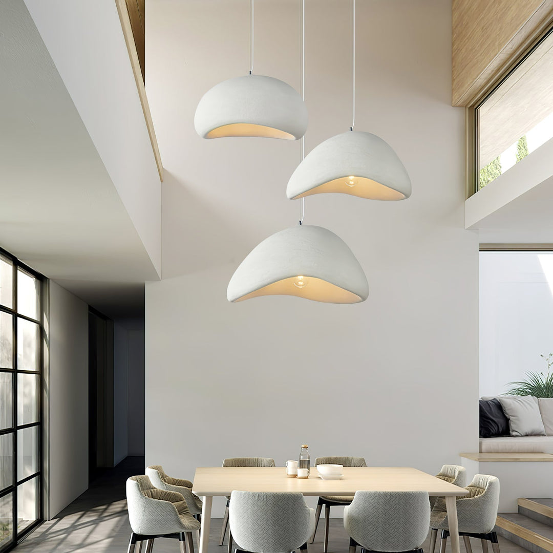 Curved Polystyrene Plug-In Pendant Light