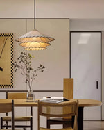 Load image into Gallery viewer, White Fabric And Metal Plug-In Pendant