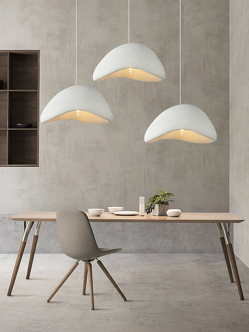 Curved Polystyrene Plug-In Pendant Light