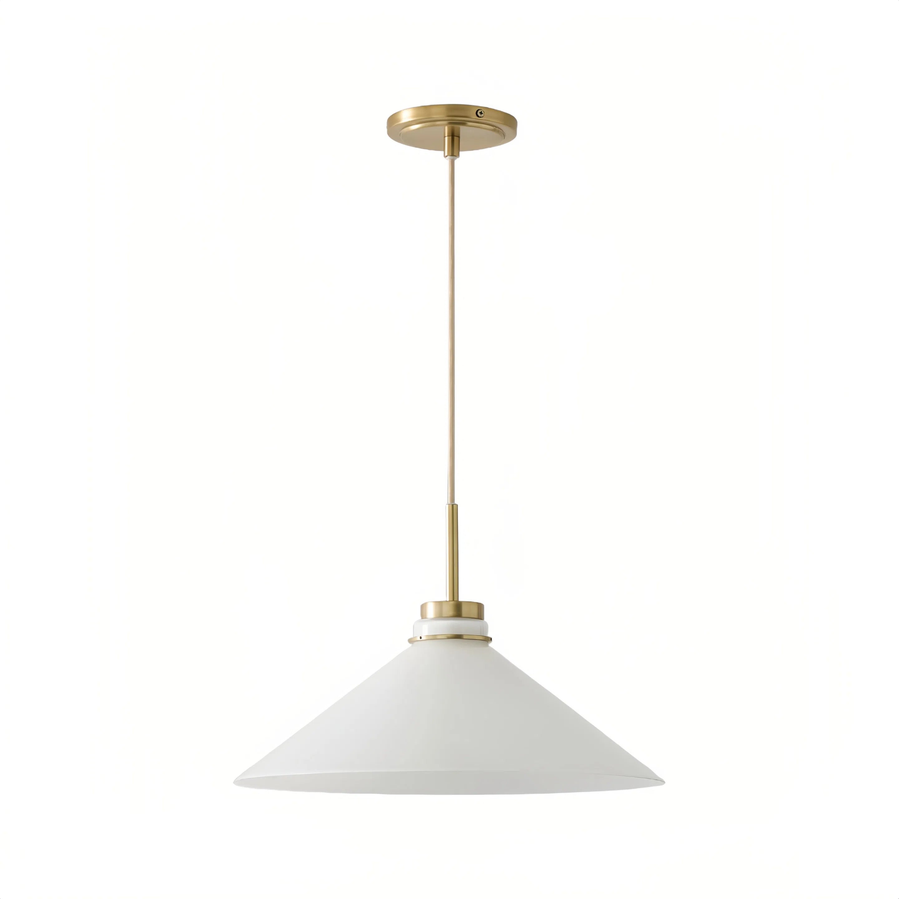 Aurenza Modern Farmhouse  Cone Pendant Light – Dimmable Kitchen and Entryway Lighting
