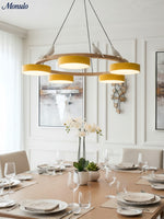 Load image into Gallery viewer, Modern Creative Colourful Circle Bird Chandelier