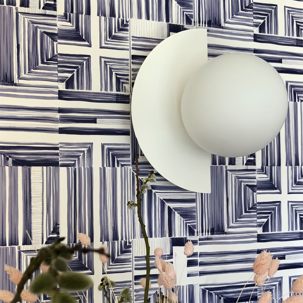 Applique murale nordique en forme de boule de verre et de macaron, en métal coloré, décoration moderne