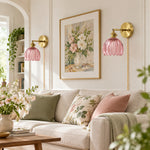 Charger l'image dans la visionneuse de galerie, Tulip glass plug-in wall sconce detail