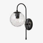 Bild in Gallery-Viewer laden, Rippled Glass wall sconce in Black, style A