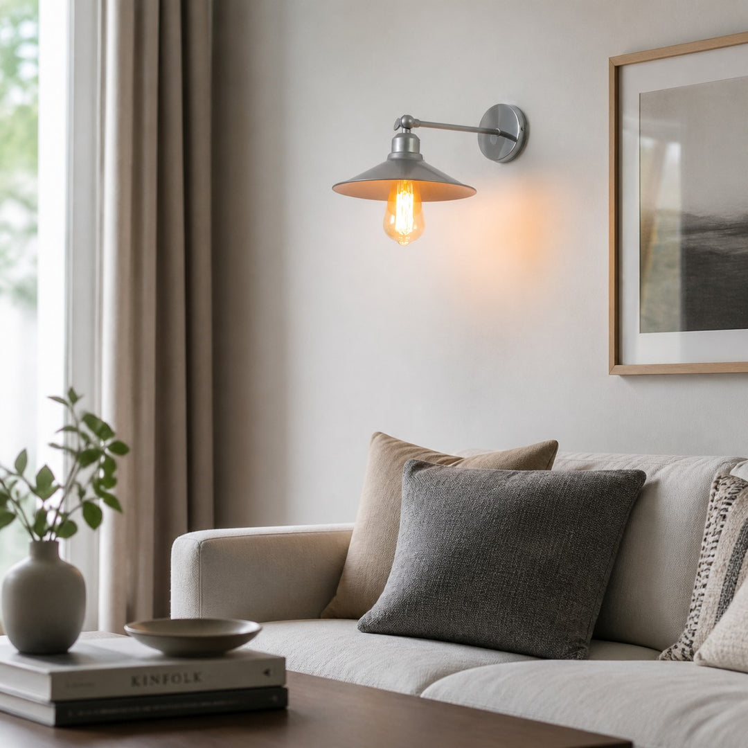 Galvanized Dome Industrial Wall Sconce