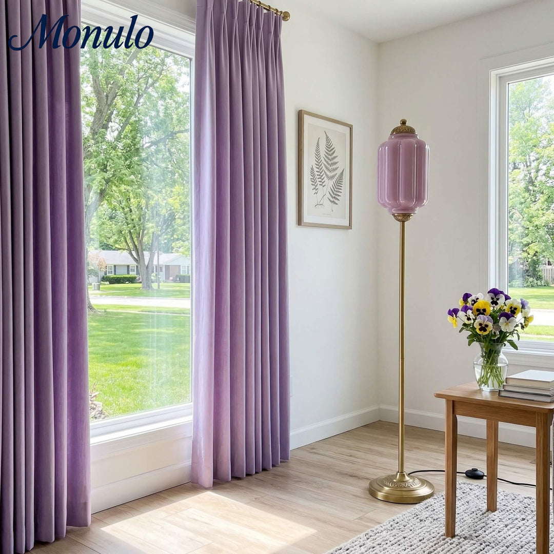 Eloise Decorative Glass Pumpkin Floor Lamp - Retro Organic Style for Living Rooms