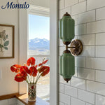 Charger l'image dans la visionneuse de galerie, Applique murale vintage en verre laiteux festonné Eloise - Éclairage d'appoint moderne pour salle de bain et chambre