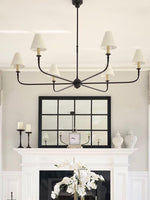Load image into Gallery viewer, Sleek Chandelier Featuring Layered Linear Silhouette
