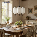 Load image into Gallery viewer, Eloise Vintage Inspired Scalloped Milk Glass Pendant - Modern Accent Light for Kitchen and Bedroom