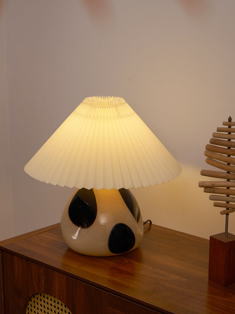 Lámpara de mesa Cavolo plisada