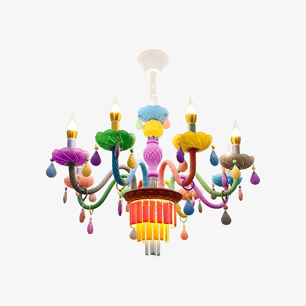 Colorful Metal Kids Room Chandelier for Bedroom