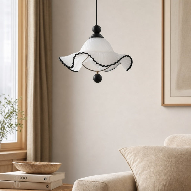 Cazelle French Vintage Wave Pendant Light – Soft Ambient Pendant Lamp for Interiors