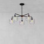Load image into Gallery viewer, Lumivelle 5-Light Glass Chandelier – Modern Metal Round Lighting
