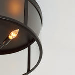 Cargar imagen en el visor de la Galería, Lámpara de techo exterior de vidrio Ferrix: estilo industrial para Porsche
