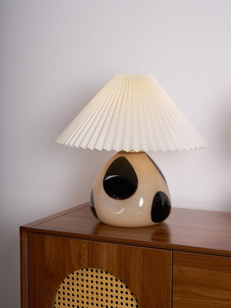 Lámpara de mesa Cavolo plisada