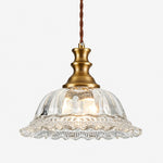 Cargar imagen en el visor de la Galería, Vintage Fluted Glass Pendant Light for Kitchen &amp; Dining
