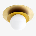 Load image into Gallery viewer, Artivo Modern Layered Globe Ceiling Light with Brass Finish for Living Room, Bedroom and Bathroom
